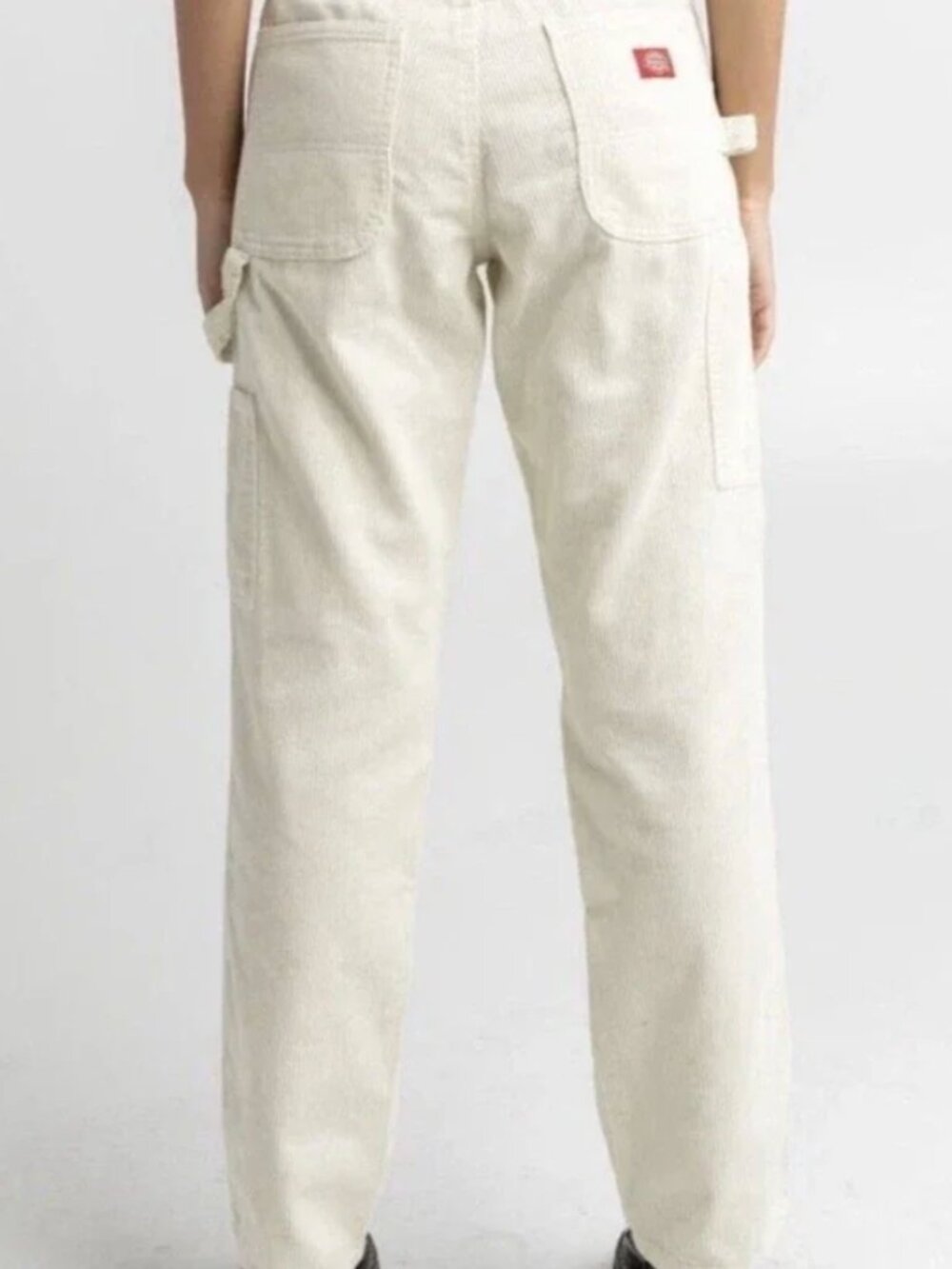 Dickies Cream Corduroy Carpenter Women's Straight Leg Pant